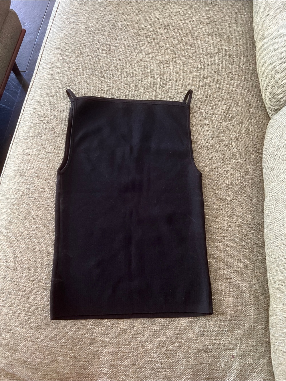 Aritzia Reputation Top- Black Square neck Spaghetti Strap Women's Tank Top